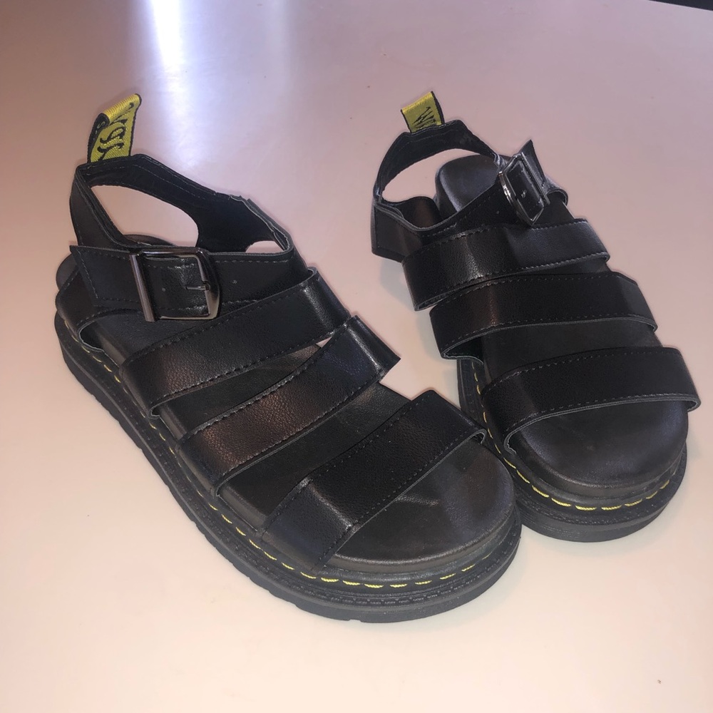 Black leather blaire sandals